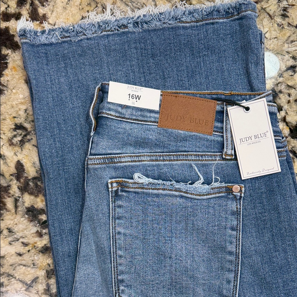 Judy Blue Women's Retro Wide Leg Jeans - Blue